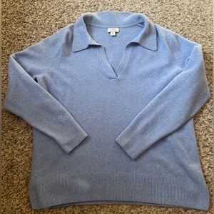 J. Crew Soft Blue Knit Top
